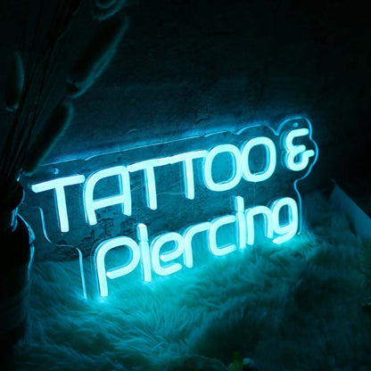 Tattoo And Piercing Blue Neon Led Sign - Shineneon