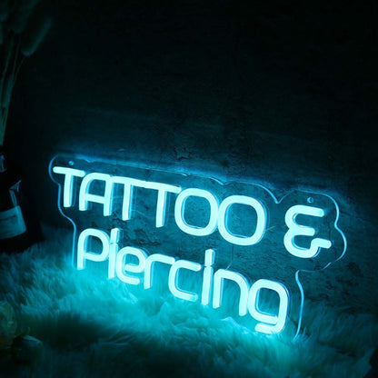 Tattoo And Piercing Blue Neon Led Sign - Shineneon