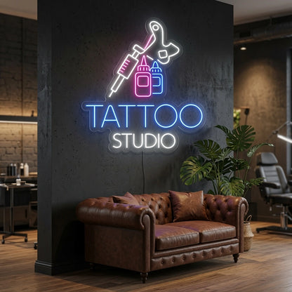 Tattoo Business LED Neon Sign - 03 Real Lifestyle Scene
