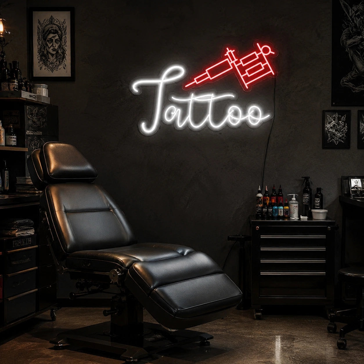 Tattoo LED Neon Sign - 03 Real Lifestyle Scene