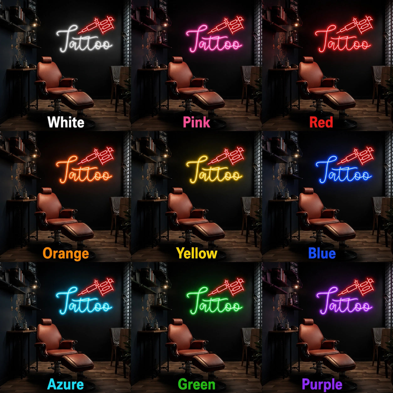 Tattoo LED Neon Sign - 05 Color Grid