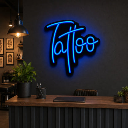 Tattoo LED Neon Sign Garage Man Cave Neon Sign real lifestyle scene