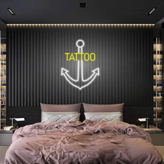 Tattoo Led Sign Anchor Tattoo Led Sign Wall Decor