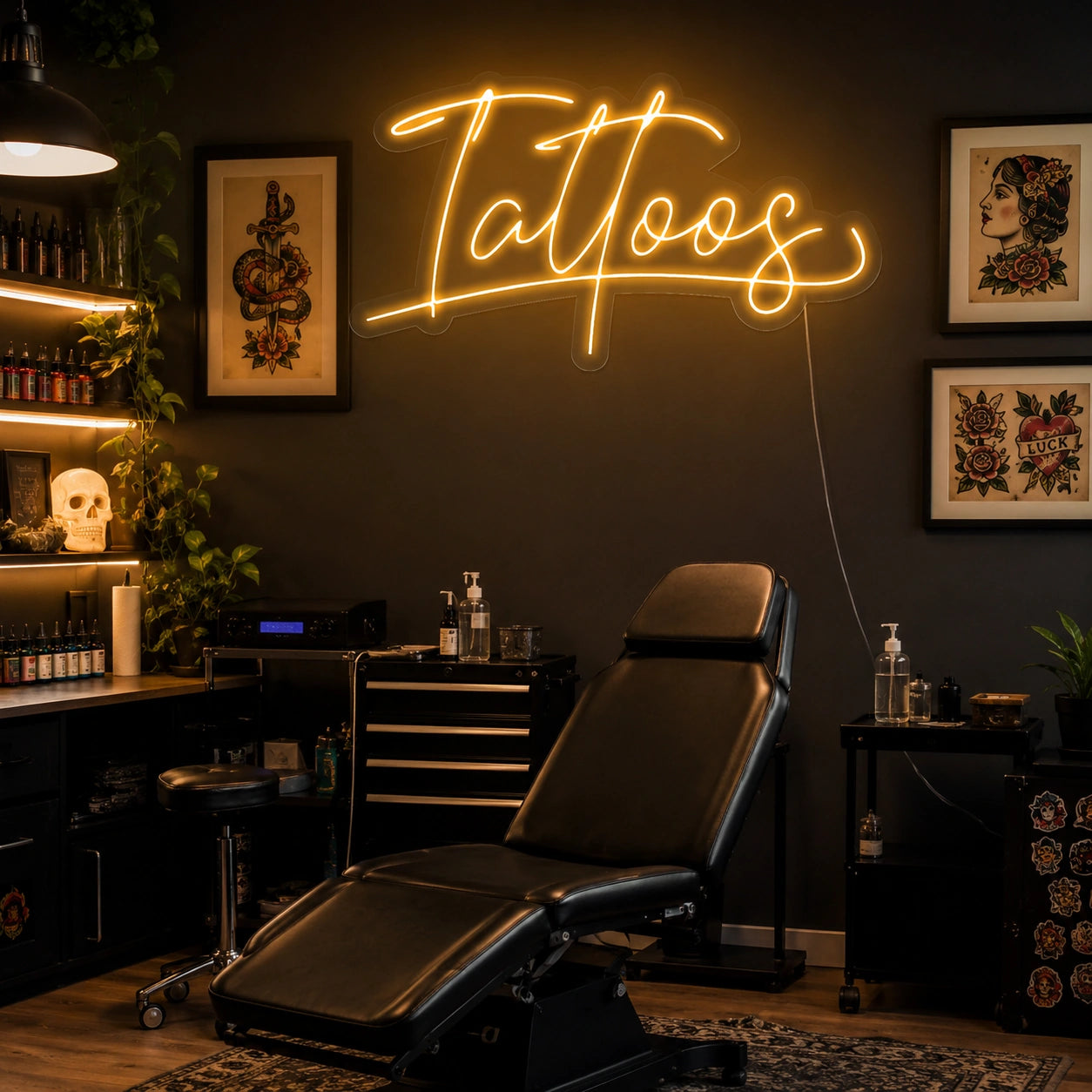 Tattoo Parlor Wall Neon Sign LED Neon Sign real lifestyle scene