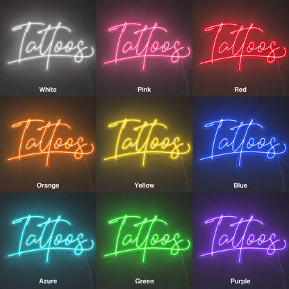 Tattoo Parlor Wall Neon Sign LED Neon Sign color grid