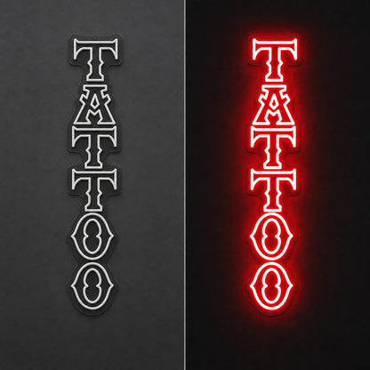 Tattoo Shop LED Neon Sign Garage Man Cave Neon Sign day and night comparison