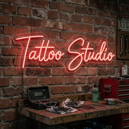 Tattoo Studio Wall Decor LED Neon Sign - 03 Real Lifestyle Scene