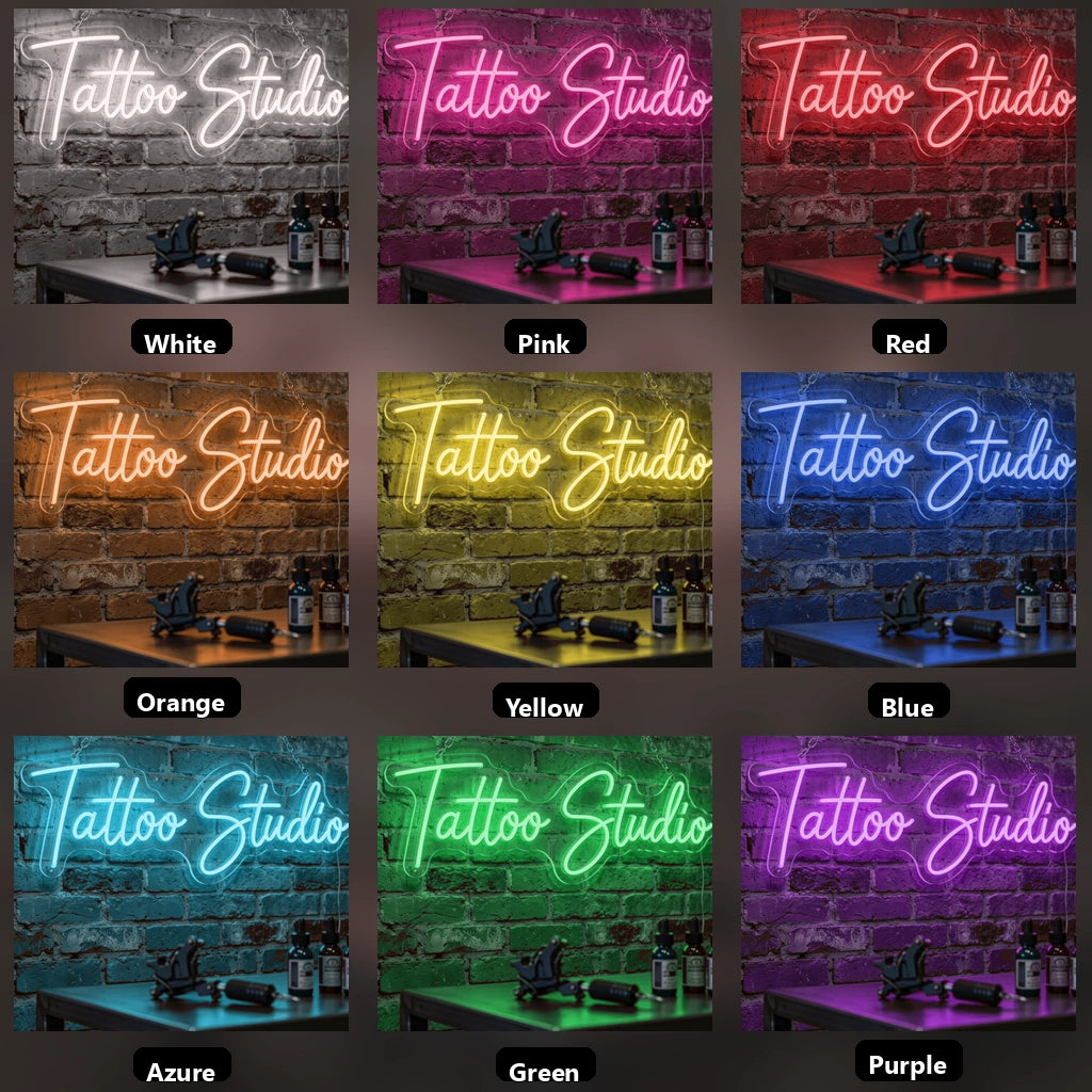 Tattoo Studio Wall Decor LED Neon Sign - 05 Color Grid