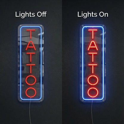 Tattoo Wall Decor LED Neon Sign - 06 Day Night Comparison
