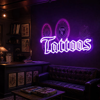 Tattoo Window LED Neon Sign - 03 Real Lifestyle Scene