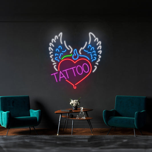 Tattoo Wings Led Sign