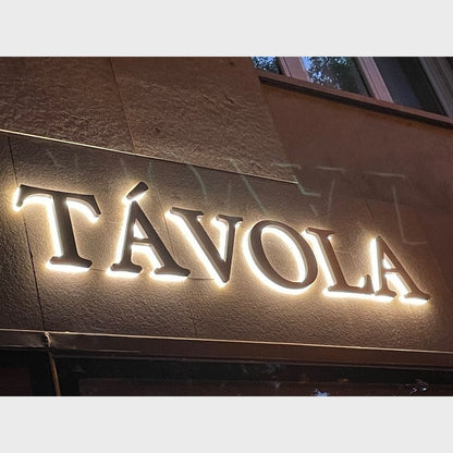 Tavola 3D Backlit Channel Letters Led Light Sign - Shineneon