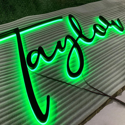 Taylor 3D Backlit Channel Letters Led Light Sign - Shineneon