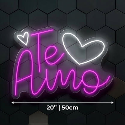 Te Amo LED Neon Sign Wall Neon Sign - 04 Size Image