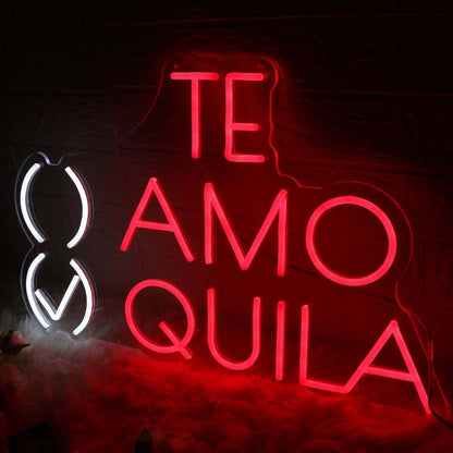 Te Amo Tequila Red Led Neon Sign For Fun And Social Spaces - Shineneon