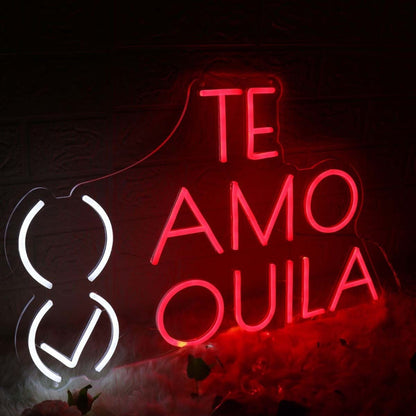 Te Amo Tequila Red Led Neon Sign For Fun And Social Spaces - Shineneon