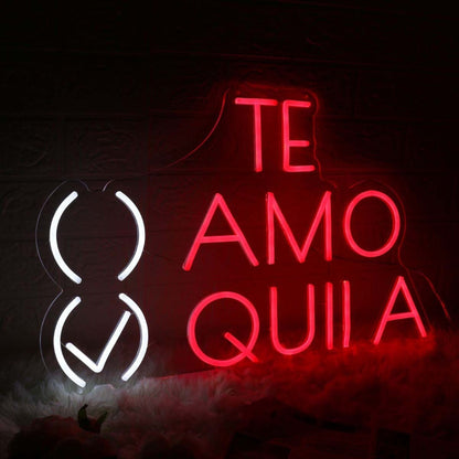 Te Amo Tequila Red Led Neon Sign For Fun And Social Spaces - Shineneon