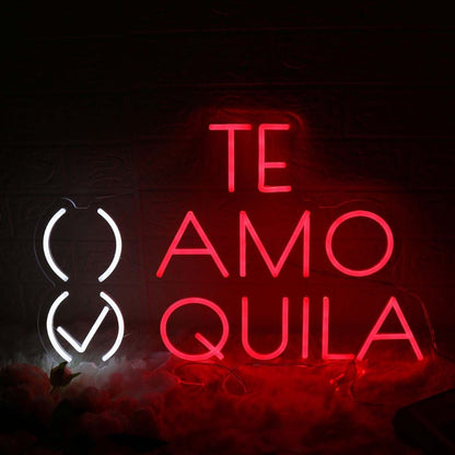 Te Amo Tequila Red Led Neon Sign For Fun And Social Spaces - Shineneon