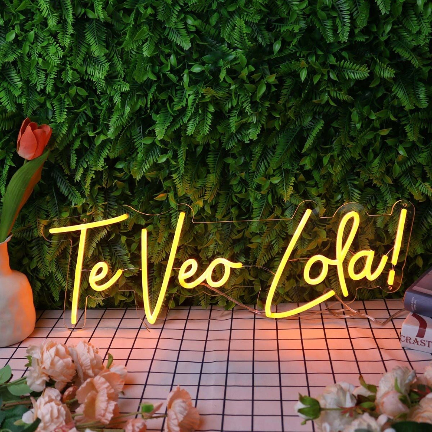Te Veo Lola Orange Led Neon Sign - Shineneon