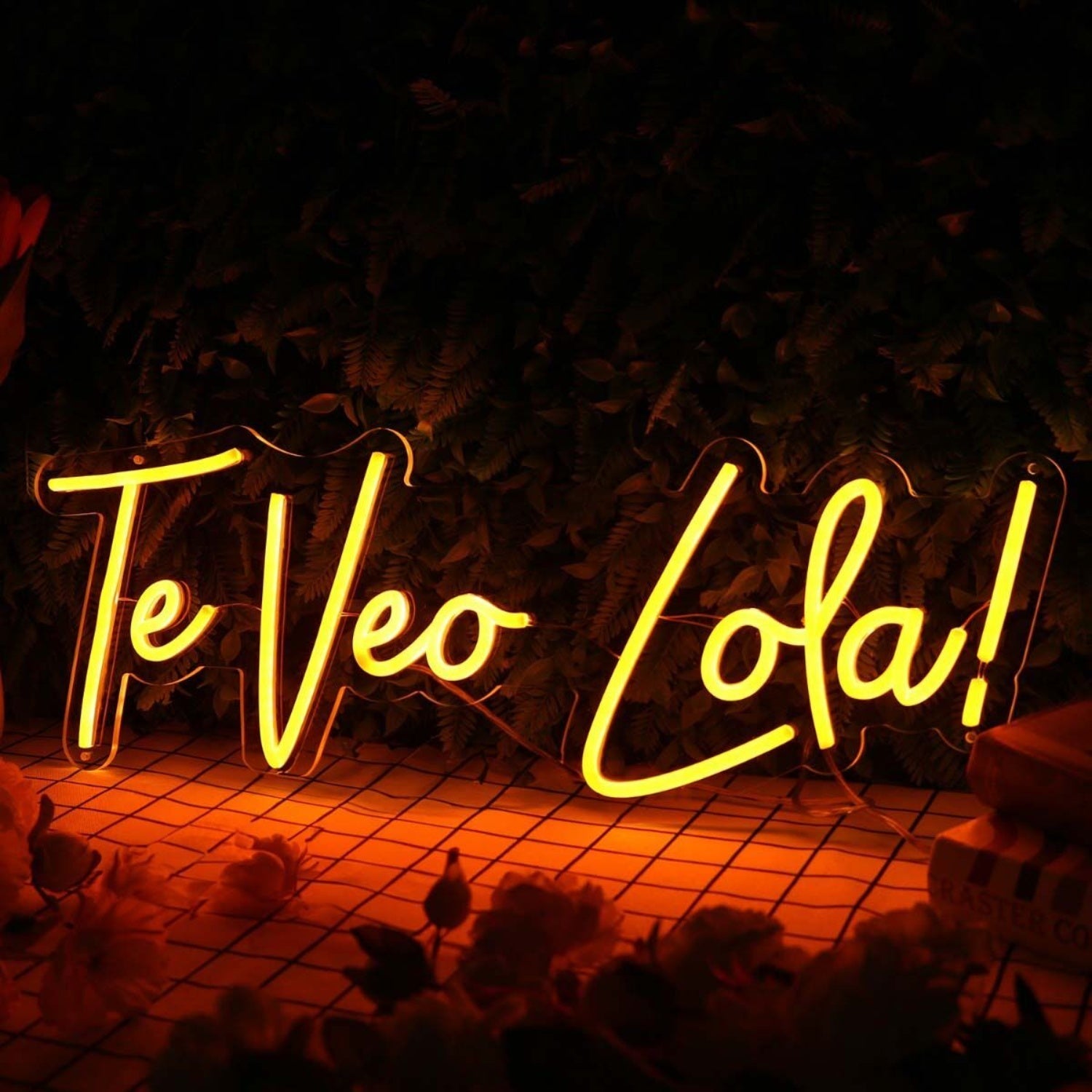 Te Veo Lola Orange Led Neon Sign - Shineneon