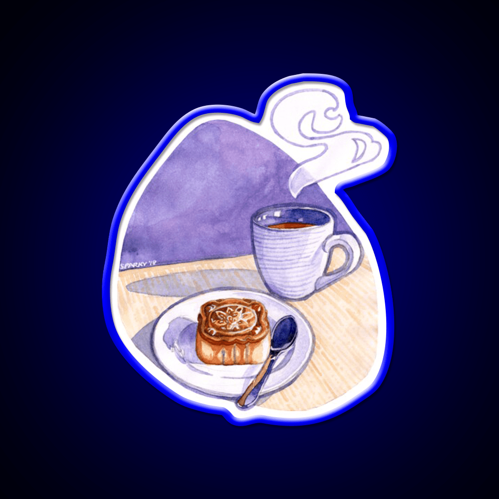 Tea And Mooncake Snack Food Led Neon Sign Rgb Color - Shineneon