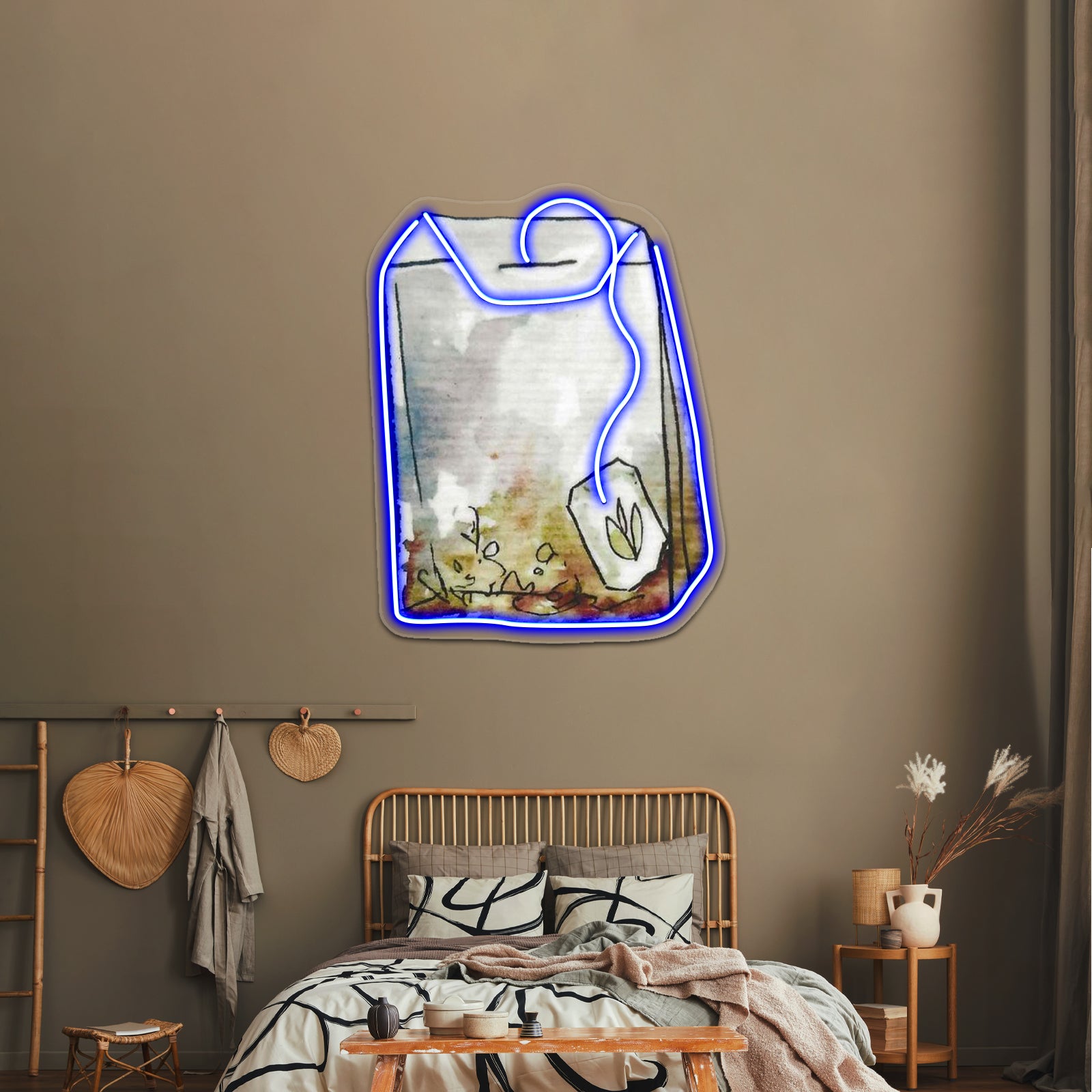 Tea Bag Neon Sign Artwork For Neon Sign Wall Art | Shineneon