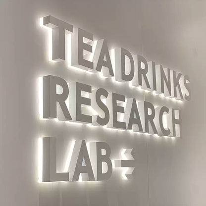 Tea Drinks Research Lab 3D Backlit Channel Letters Led Light Sign - Shineneon