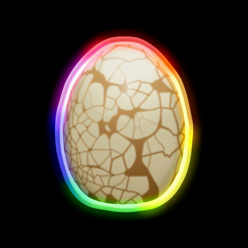 Tea Egg Snack Food Led Neon Sign Rgb Color - LED neon sign close-up detail