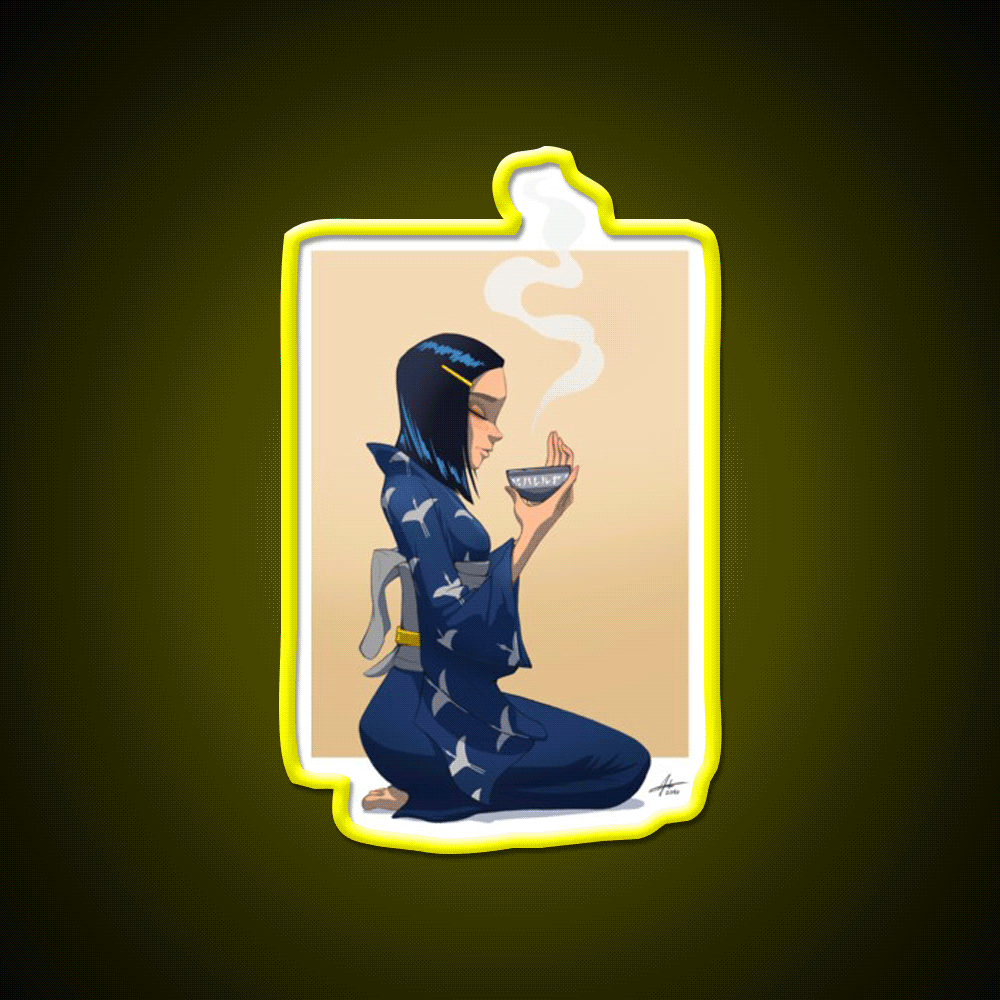 Tea Girl Led Neon Sign Chinese Food Rgb Color