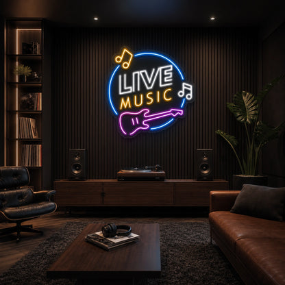 Tea Music Fake Eat One Est LED Neon Sign Garage Man Cave Neon Sign size image