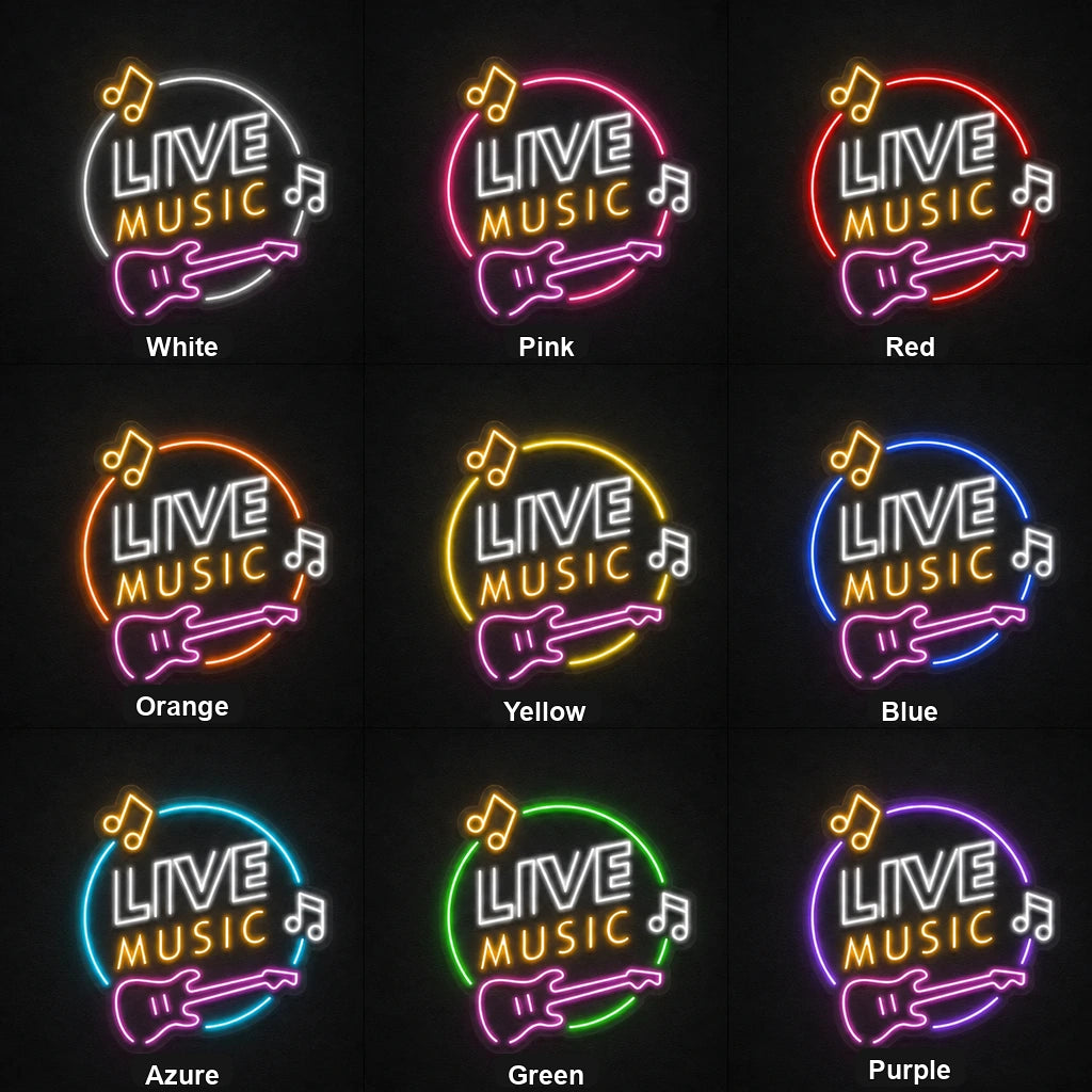 Tea Music Fake Eat One Est LED Neon Sign Garage Man Cave Neon Sign color grid