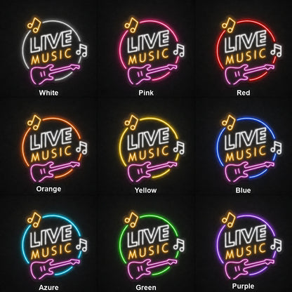Tea Music Fake Eat One Est LED Neon Sign Garage Man Cave Neon Sign color grid