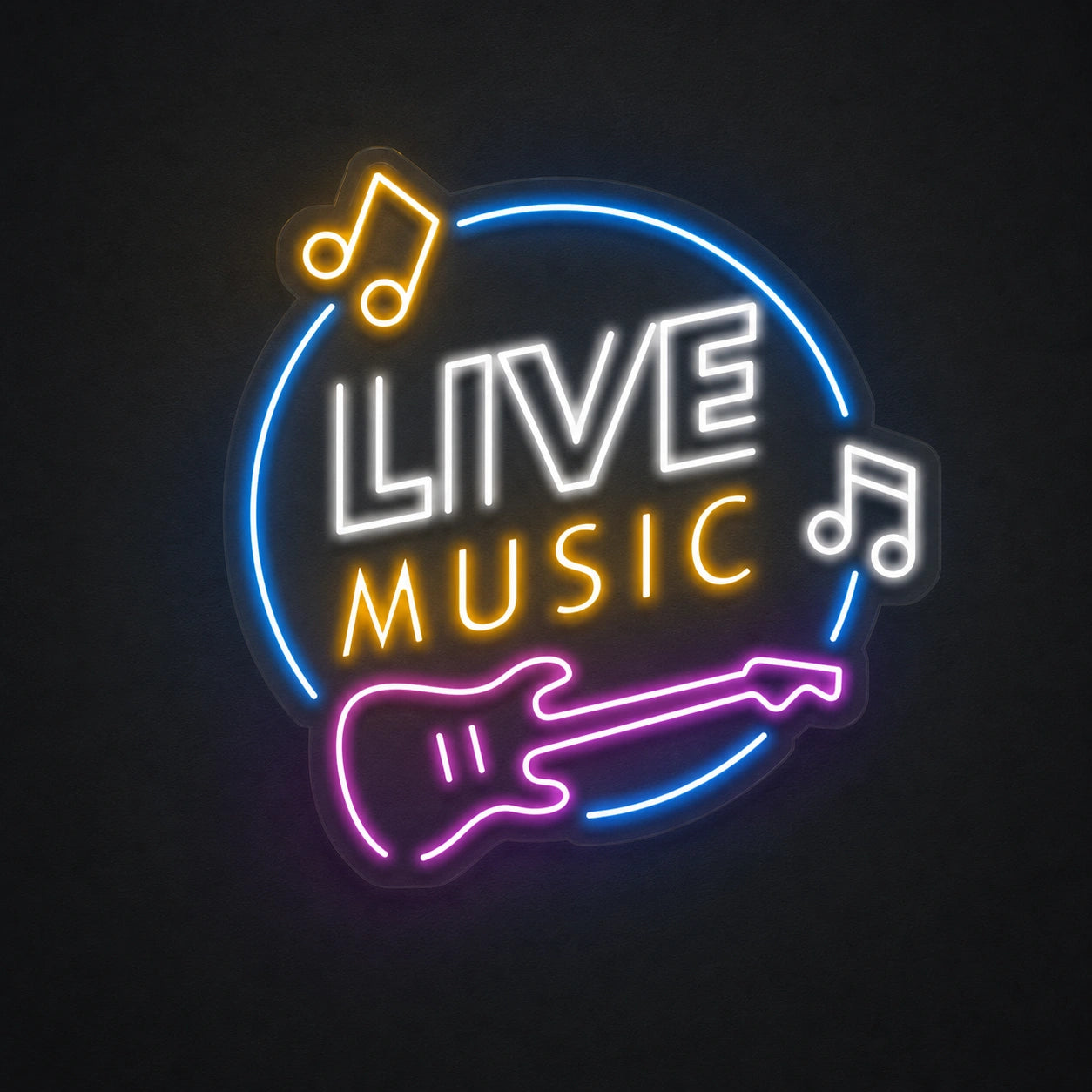 Tea Music Fake Eat One Est LED Neon Sign Garage Man Cave Neon Sign main product image