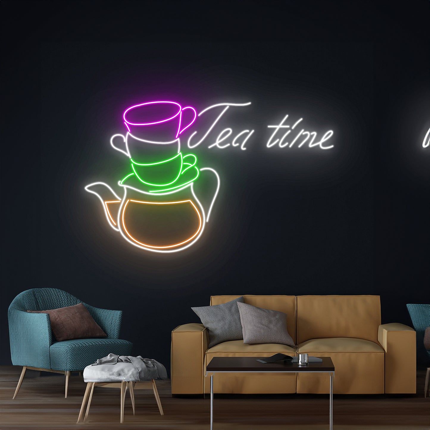 Tea Time Neon Sign Tea Party Led Sign