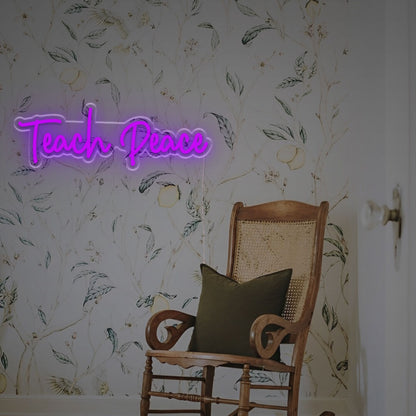 Teach Peace Led Neon Sign For Home Decor | Shineneon