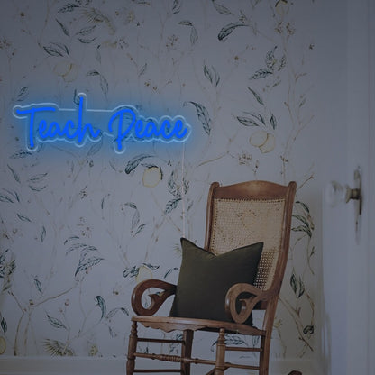 Teach Peace Led Neon Sign For Home Decor | Shineneon