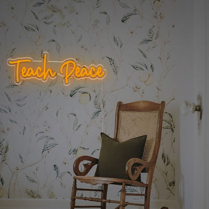 Teach Peace Led Neon Sign For Home Decor | Shineneon
