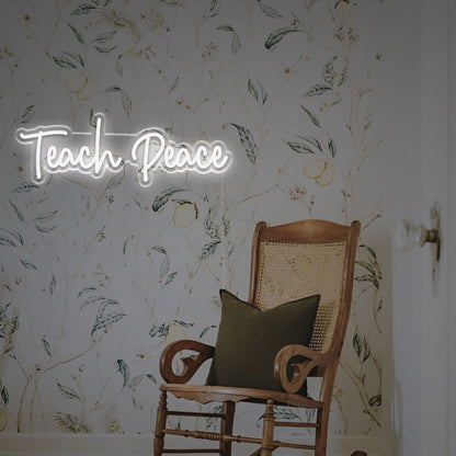 Teach Peace Led Neon Sign For Home Decor | Shineneon
