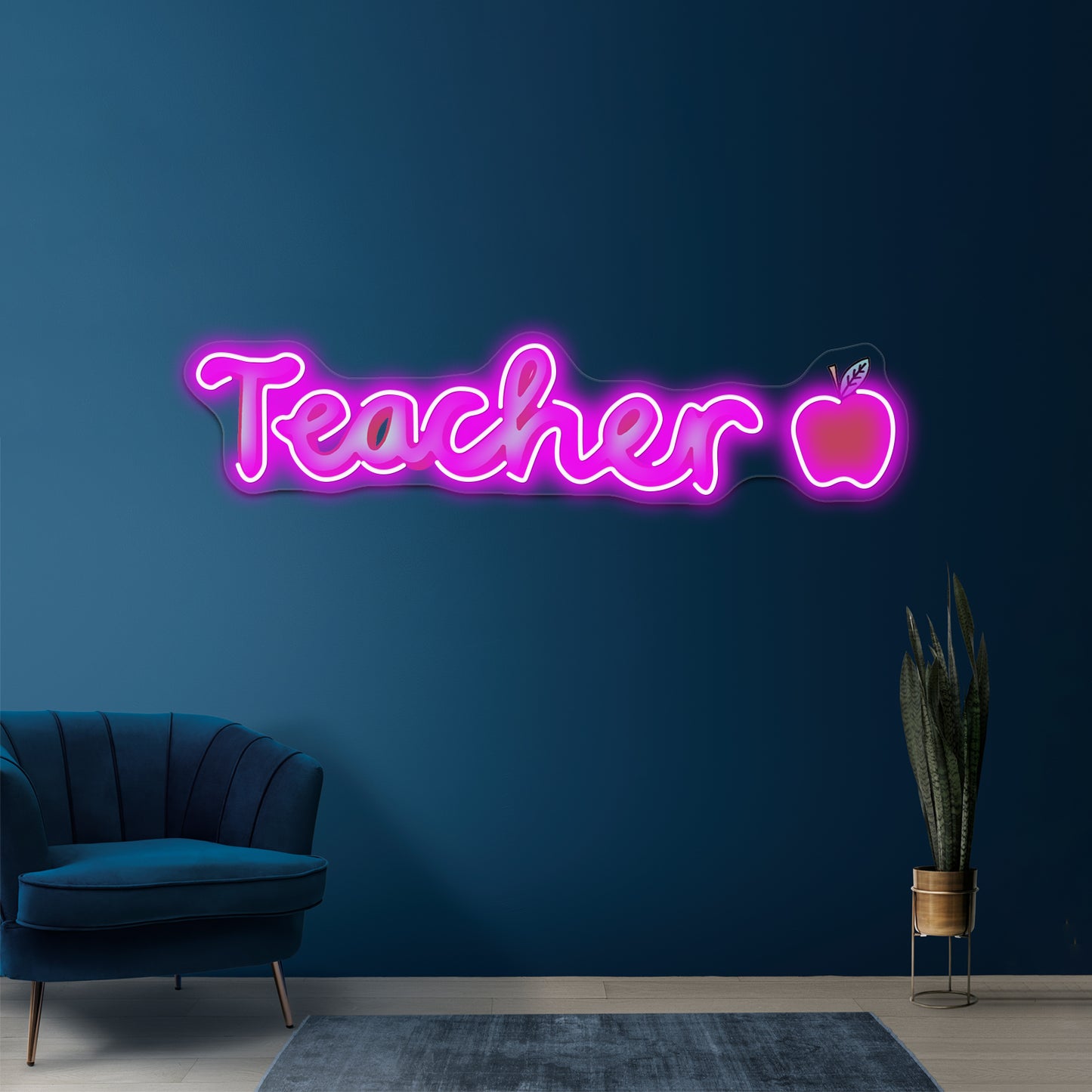 Teacher Cursive Neon Sign Artwork For Home Decor