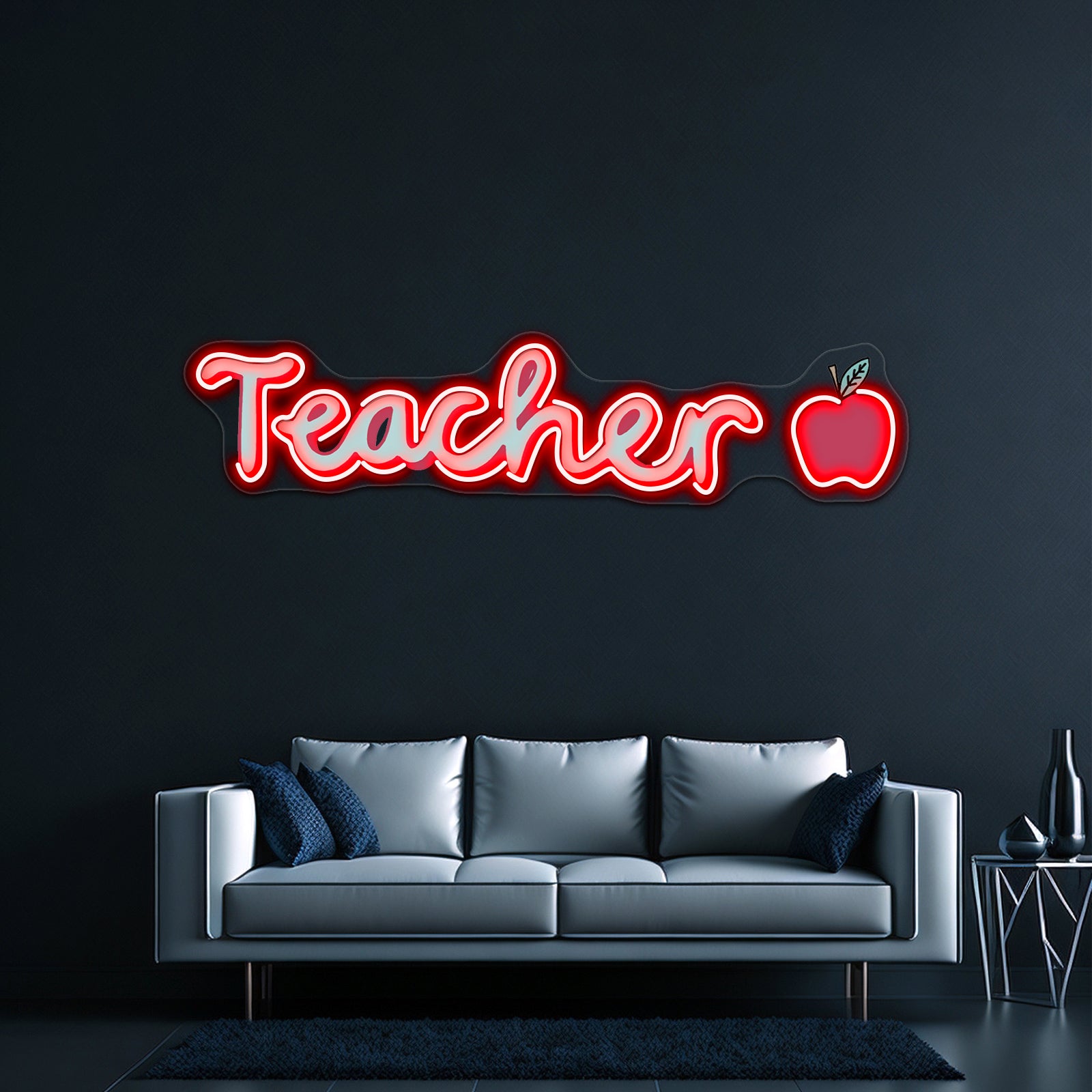 Teacher Cursive Neon Sign Artwork For Home Decor | Shineneon