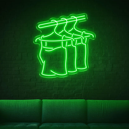 Teal Blue Hanging Pants Led Neon Sign For Fashion Store Decor | Shineneon