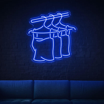 Teal Blue Hanging Pants Led Neon Sign For Fashion Store Decor | Shineneon