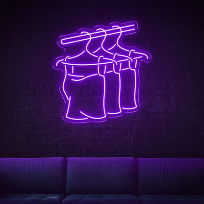Teal Blue Hanging Pants Led Neon Sign For Fashion Store Decor | Shineneon