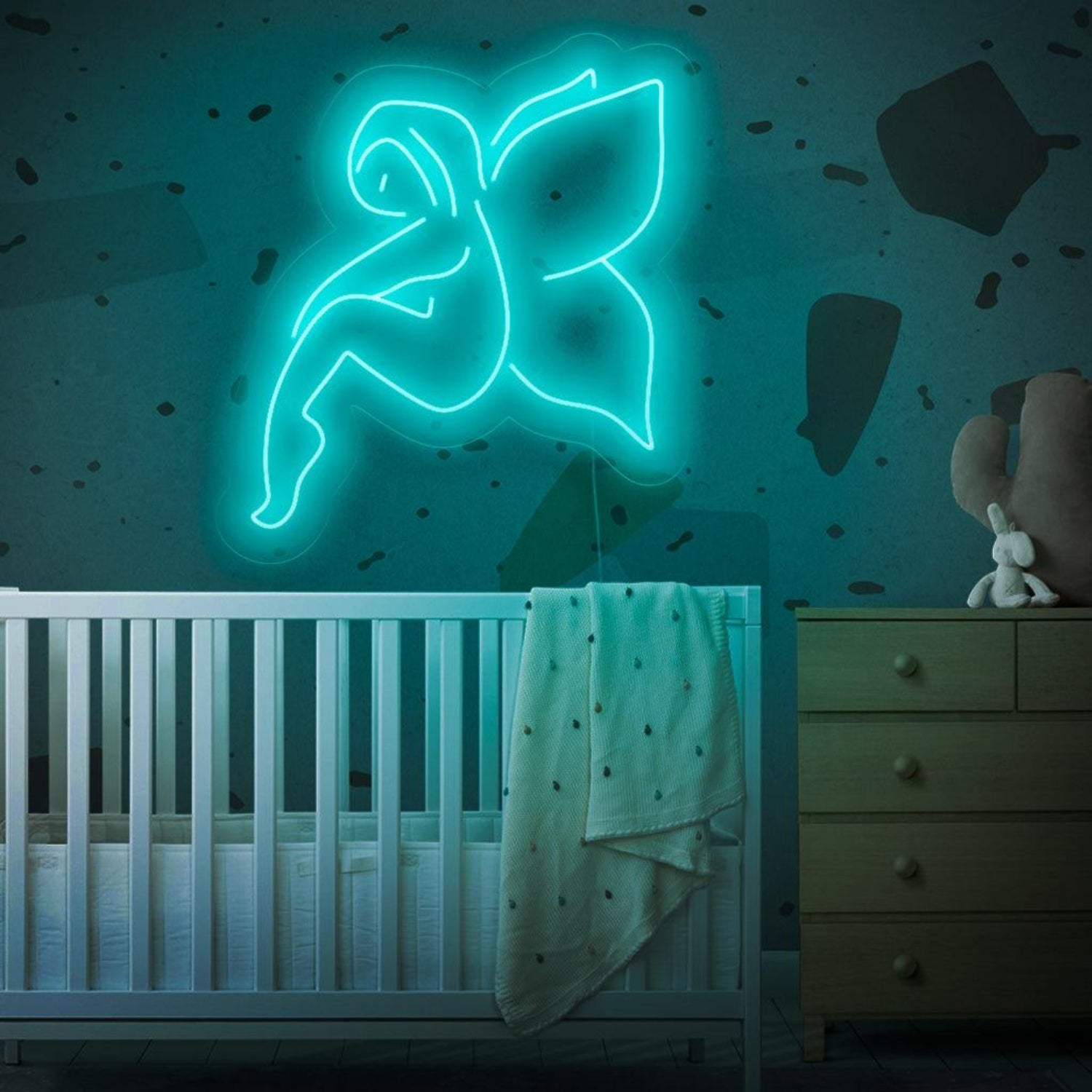 Teal Fairy Led Neon Sign For Kids Room Nursery Decor | Shineneon