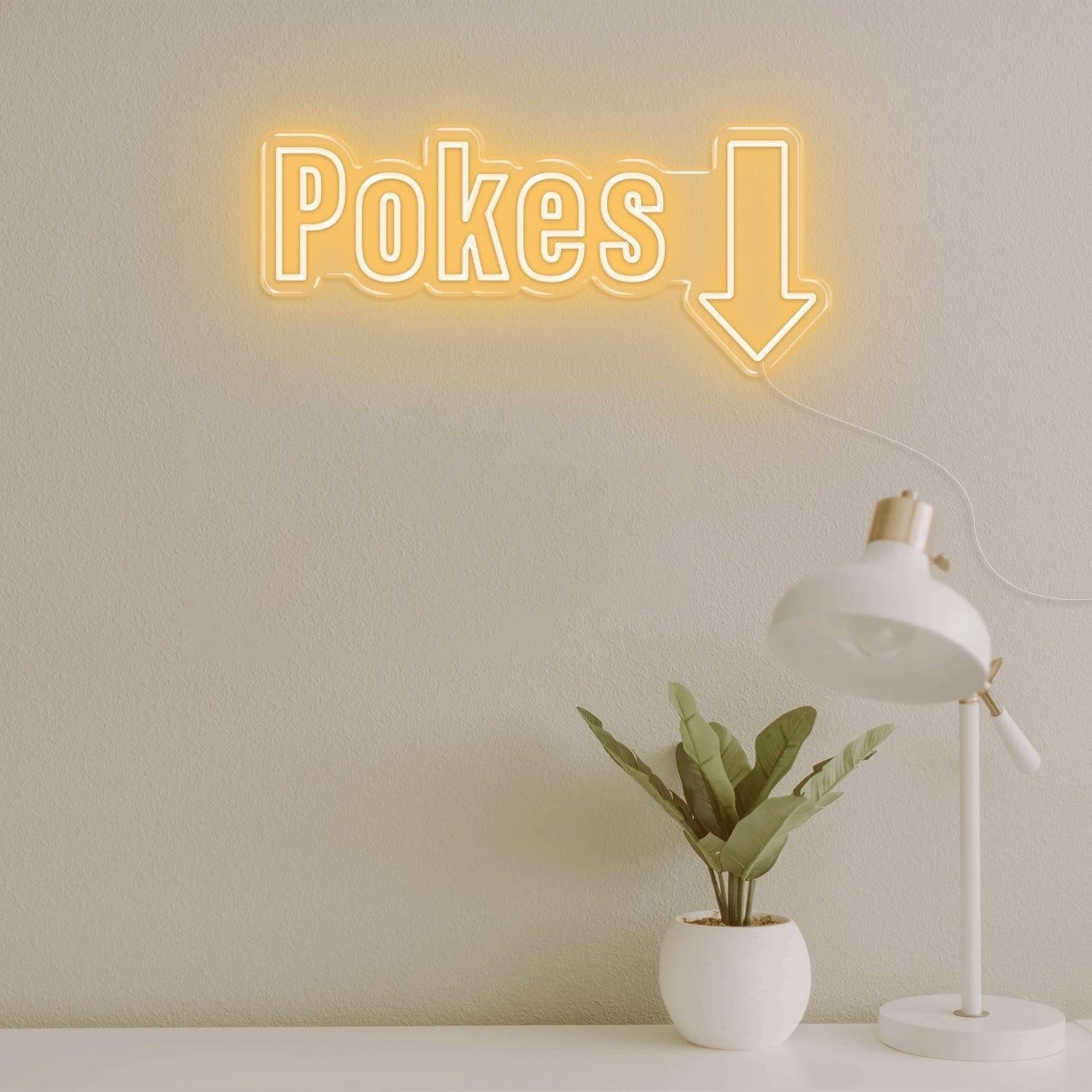 Teal Pokes 1 Arrow Led Neon Sign For Modern Poke Bowl Restaurant Decor | Shineneon