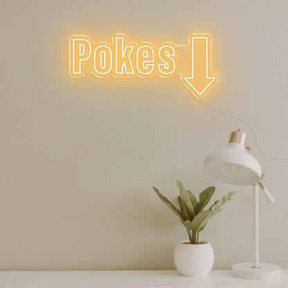 Teal Pokes 1 Arrow Led Neon Sign For Modern Poke Bowl Restaurant Decor | Shineneon