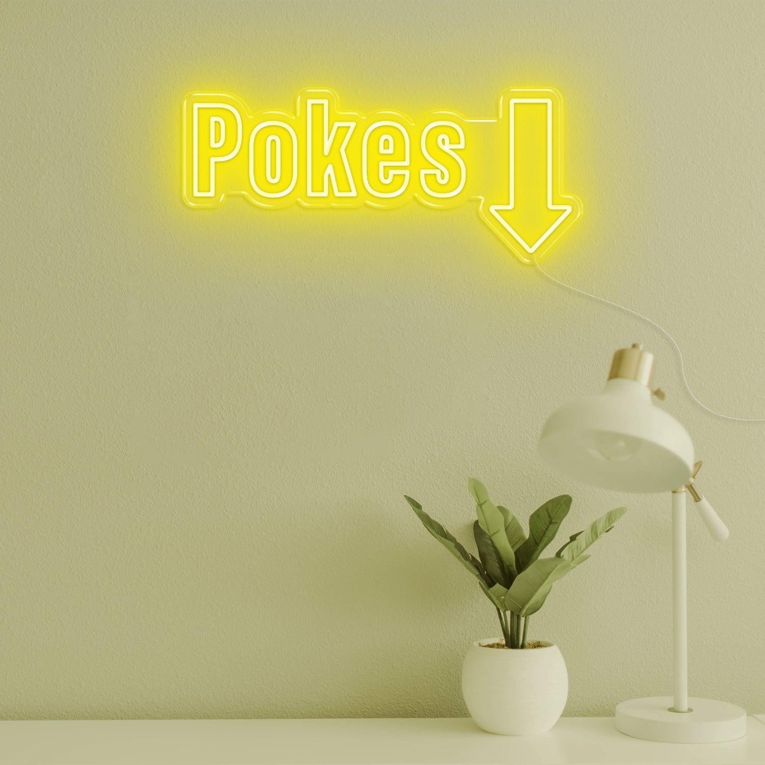 Teal Pokes 1 Arrow Led Neon Sign For Modern Poke Bowl Restaurant Decor | Shineneon