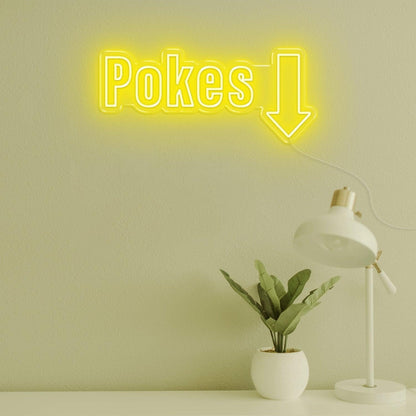 Teal Pokes 1 Arrow Led Neon Sign For Modern Poke Bowl Restaurant Decor | Shineneon