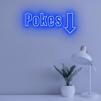 Teal Pokes 1 Arrow Led Neon Sign For Modern Poke Bowl Restaurant Decor | Shineneon