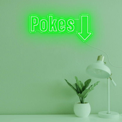 Teal Pokes 1 Arrow Led Neon Sign For Modern Poke Bowl Restaurant Decor | Shineneon